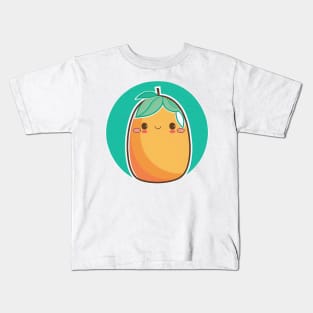 Cute Kawaii Papaya Sticker - Adorable Cartoon Fruit Illustration - Perfect for Papaya Lovers, Kawaii Fans, and Tropical Fruit Enthusiasts - inspired by Herczeg Timea Kids T-Shirt